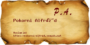 Pokorni Alfréd névjegykártya